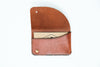 Leather Card Wallet: Chestnut