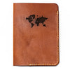 Leather Passport Cover: Continental Edition- Chestnut